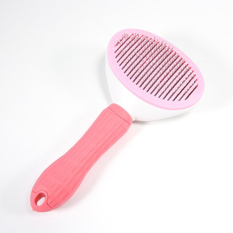 Dog Hair Removal Comb Grooming Brush Stainless Steel Cats Combs Automatic Non-Slip Brushs for Dogs Cats Dog Brush