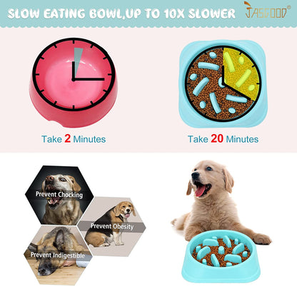 Dog Feeder Slow Eating Eco-Friendly Durable Non-Toxic Preventing Choking Healthy Design Bowl for Pet Stop Bloat