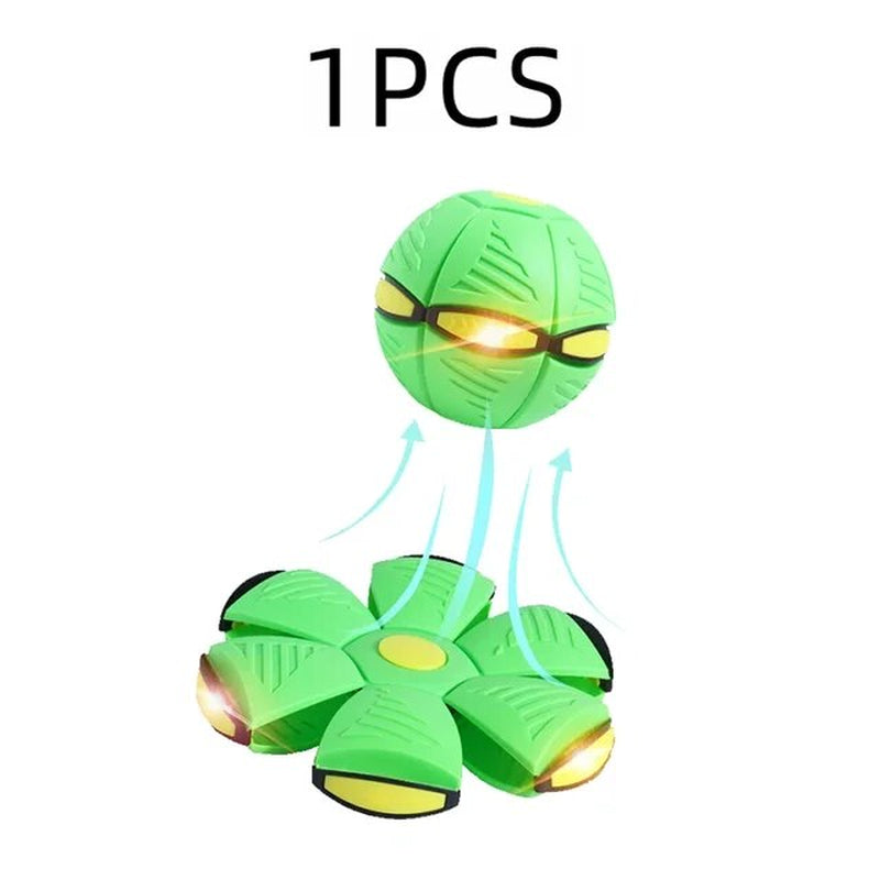 Dog Toys Flying UFO Saucer Ball Interactive Outdoor Sports Training Games Magic Deformation Flat Throw Disc Ball Pet Supplies