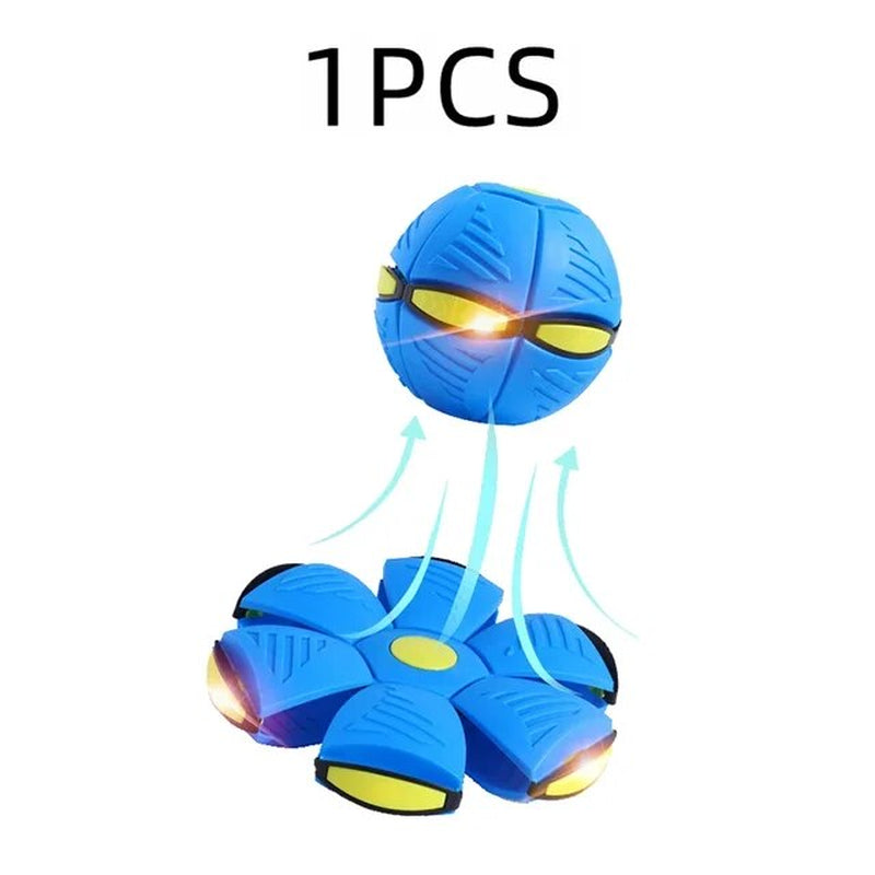 Dog Toys Flying UFO Saucer Ball Interactive Outdoor Sports Training Games Magic Deformation Flat Throw Disc Ball Pet Supplies